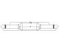 Preview: Omnitronic 1.5m 1 x 6,3 Klinke - 1 x 6,3 Klinke Audiokabel