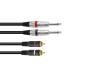Preview: Omnitronic 3.0m Twin 2 x Cinch - 2 x 6.3 Klinke Audiokabel