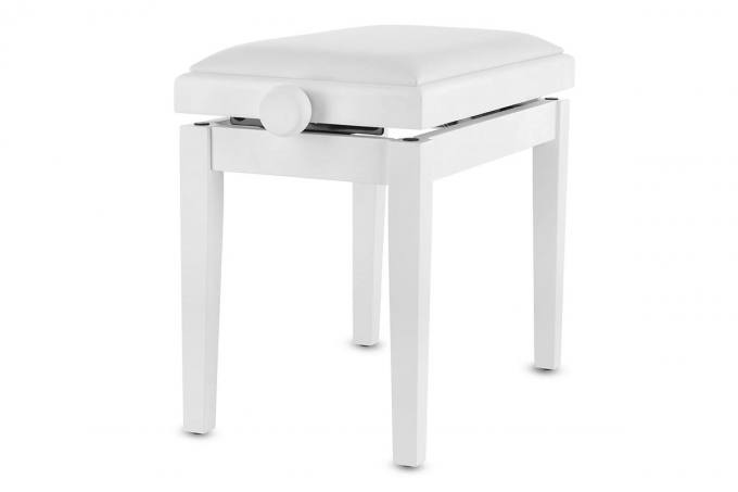 Gewa Deluxe Klavierbank Weiß Matt - Sitz Weiß