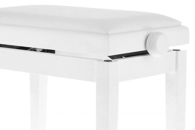 Gewa Deluxe Klavierbank Weiß Matt - Sitz Weiß