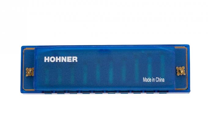 Preview: Hohner Mundharmonika Translucent Harp C Blau