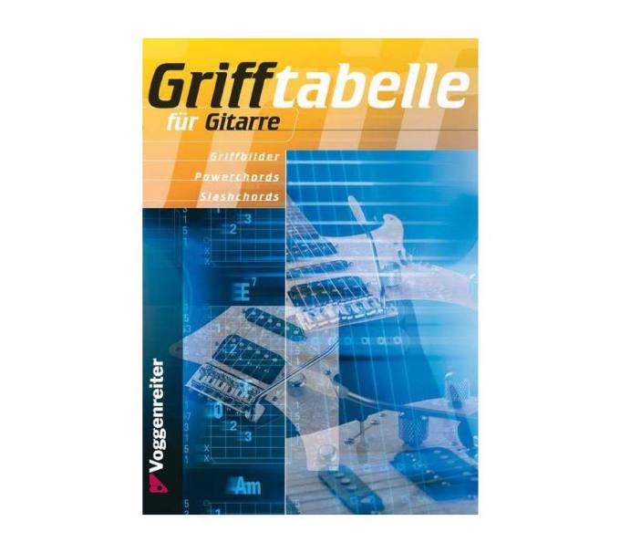 Grifftabelle für Gitarre