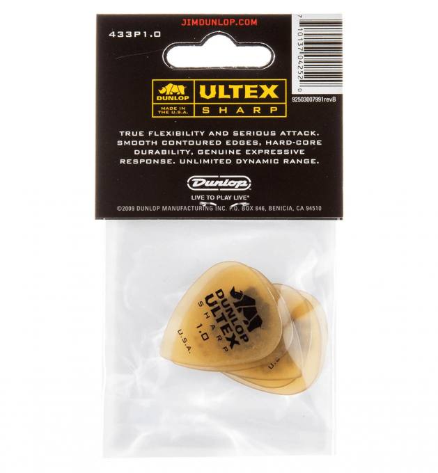 Preview: Jim Dunlop Ultex Sharp 1.00 Plektrum 6er Set