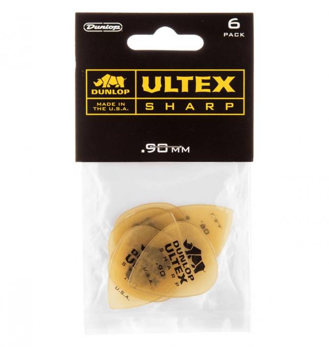 Preview: Jim Dunlop Ultex Sharp 0.90 Plektrum 6er Set