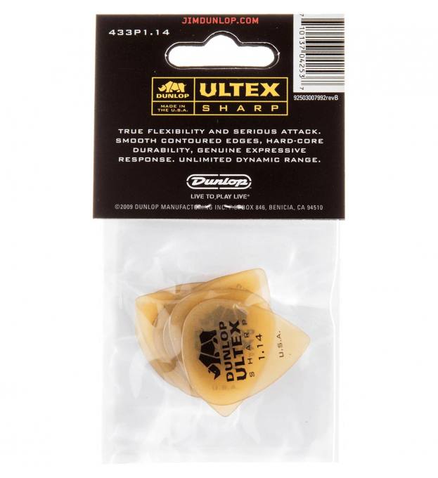 Jim Dunlop Ultex Sharp 1.14 Plektrum 6er Set