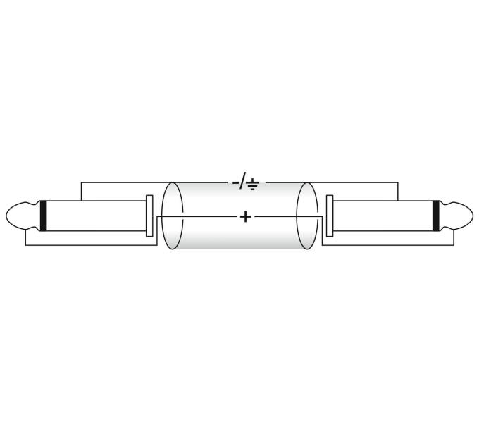 Preview: Omnitronic 1.5m 1 x 6,3 Klinke - 1 x 6,3 Klinke Audiokabel