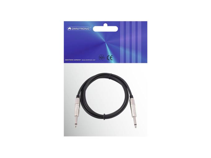 Preview: Omnitronic 3.0m 1 x 6,3 Klinke - 1 x 6,3 Klinke Audiokabel