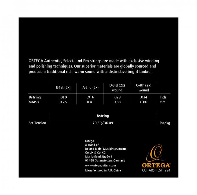 Preview: Ortega MAP-8 Saiten Mandoline