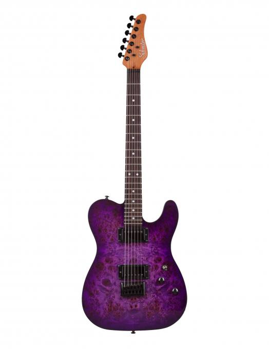 Schecter PT Standard E-Gitarre Purple Burst Burl