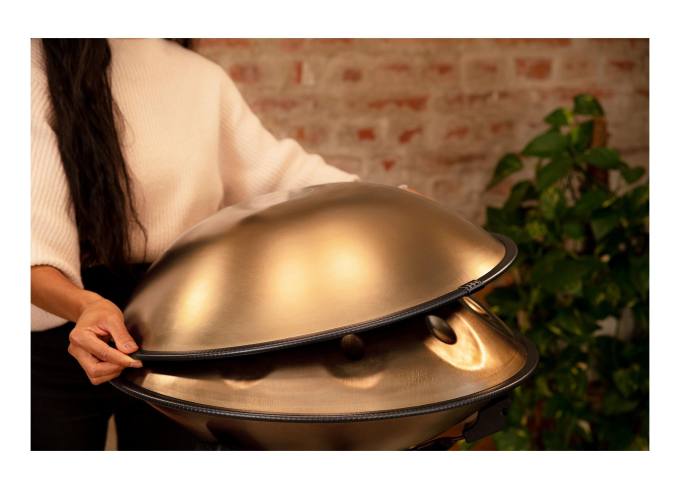 Sonic Energy HPSTL90 Sensory Handpan Vintage Gold