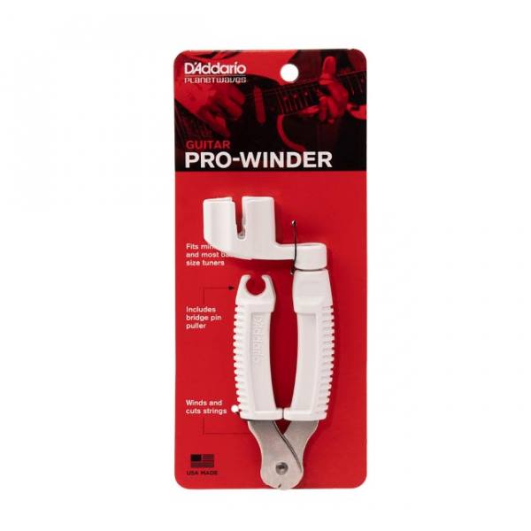 DAddario Guitar Pro Winder Saitenkurbel Weiß
