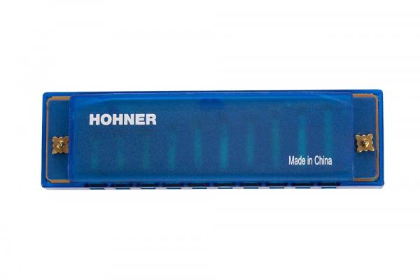 Hohner Mundharmonika Translucent Harp C Blau