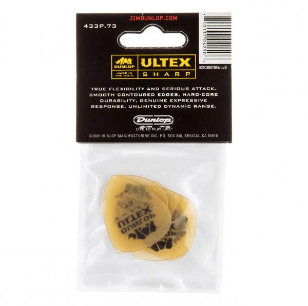 Jim Dunlop Ultex Sharp 0.73 Plektrum 6er Set