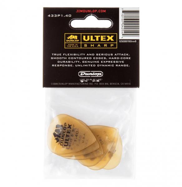 Jim Dunlop Ultex Sharp 1.40 Plektrum 6er Set